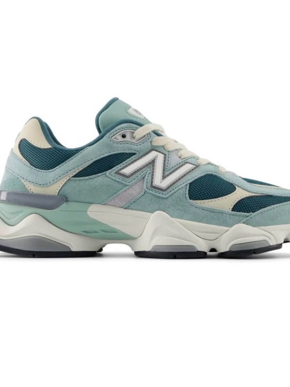 New Balance Women's Mint Teal Cream Running Sneakers - Picture 3 of 9